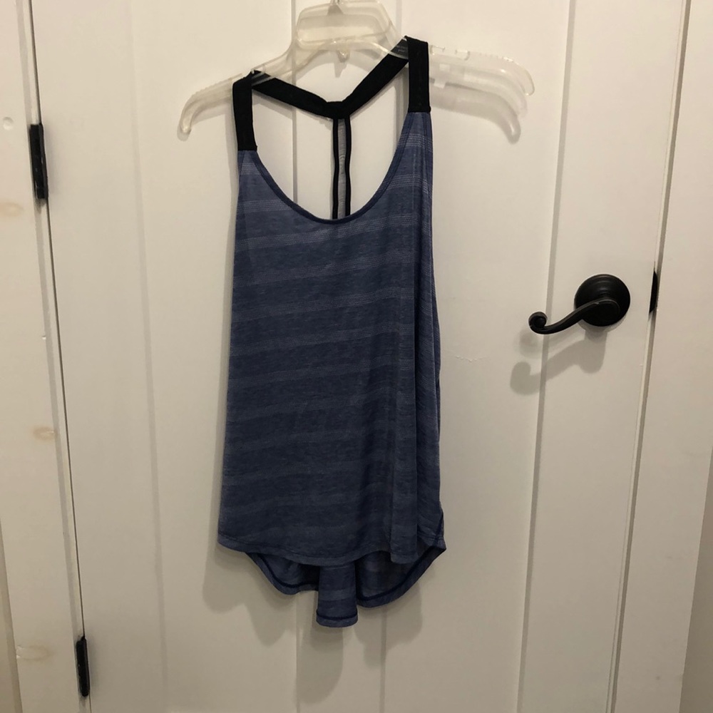 Blue Striped Nike Work Out Top